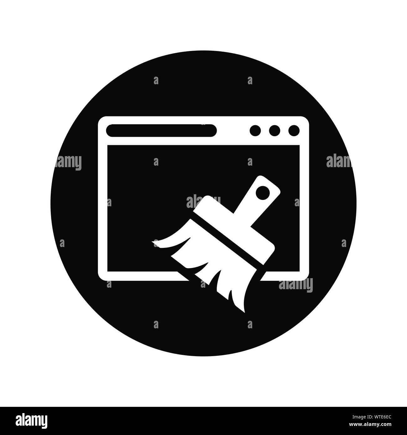 Browser cleaner, cleanup, broom icon Stock Vector Image & Art - Alamy