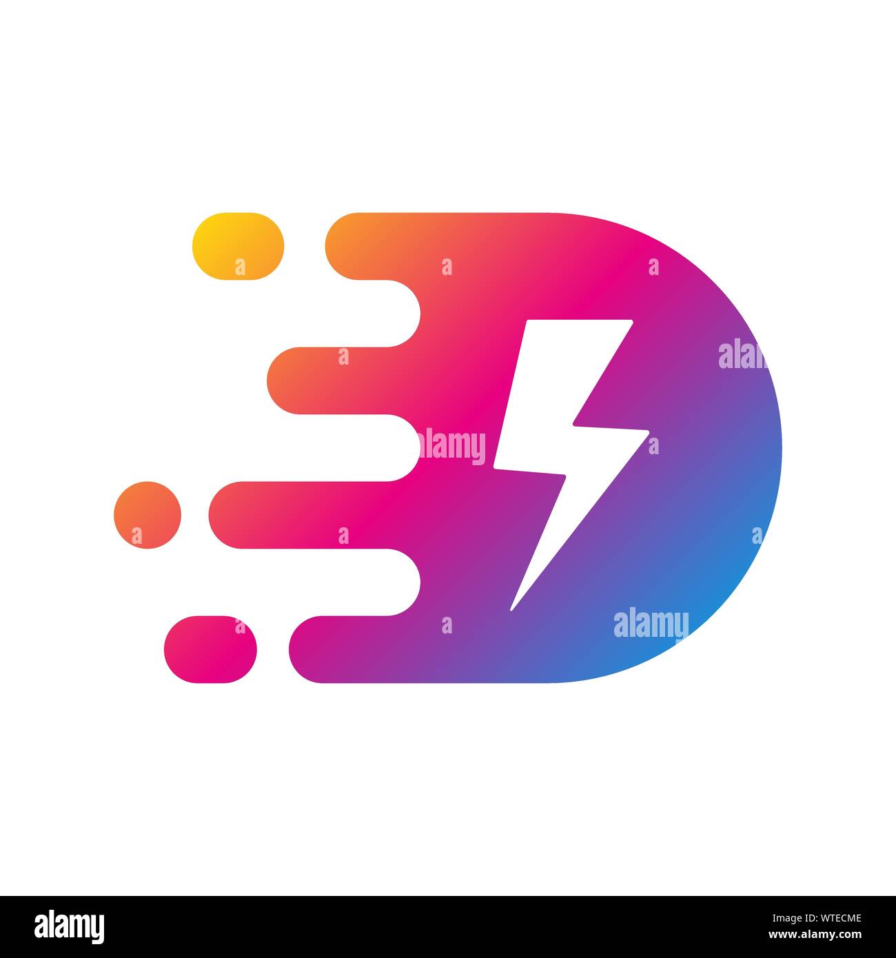 Fast Power Energy Logo Template. Vector Illustration. EPS 10. Stock Vector