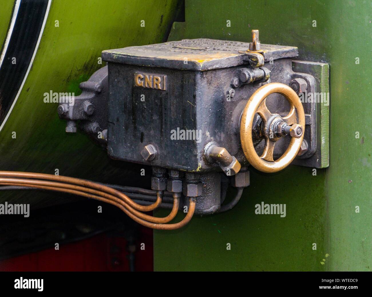 Close-up Of Machine On Train At Epping Ongar Railway Stock Photo