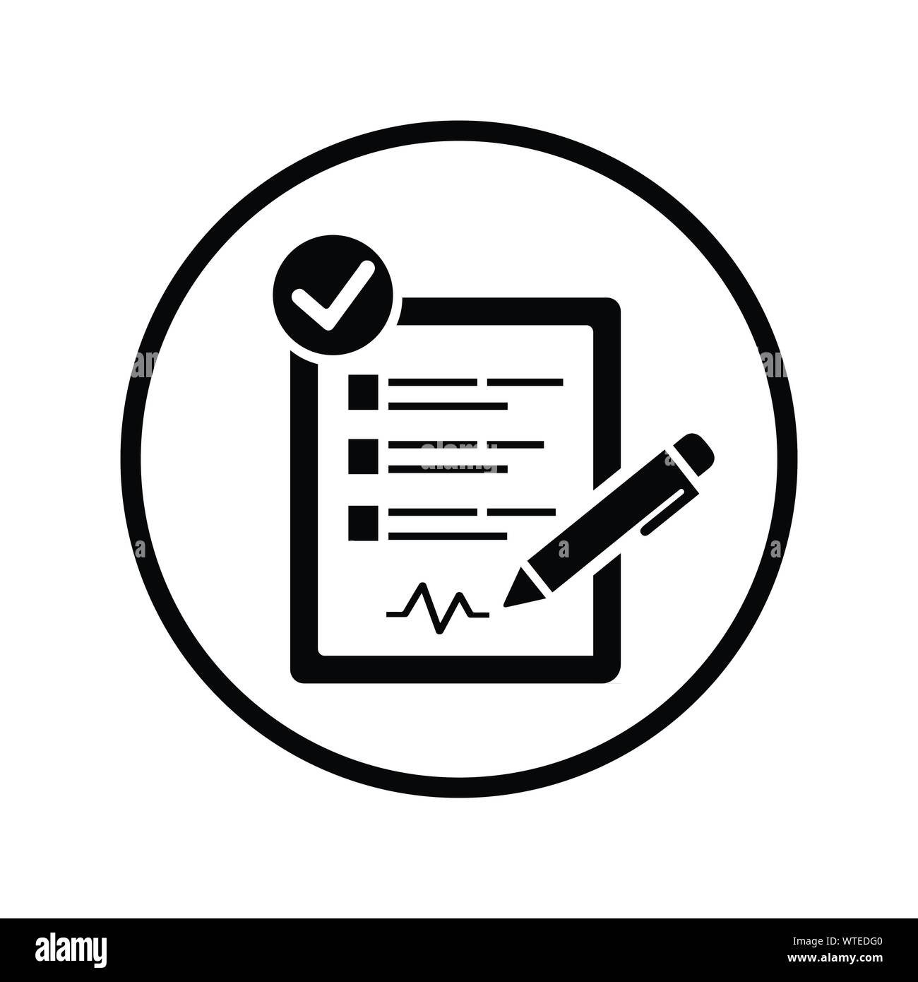 Contract Icon, Agreement, Deal Stock Vector