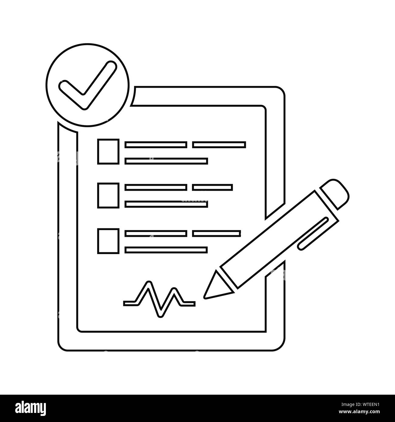 Contract Icon, Agreement, Deal Stock Vector