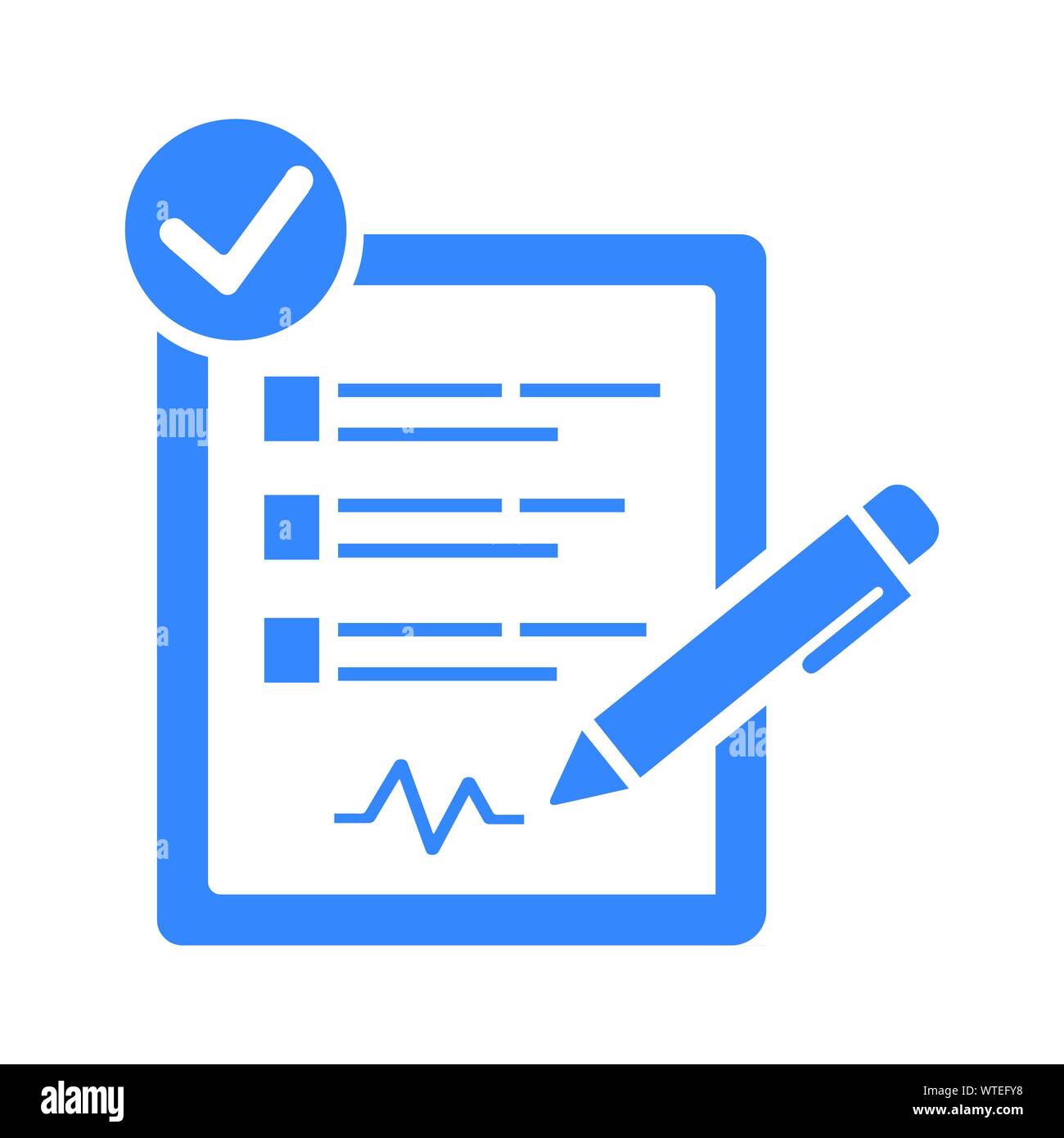 Contract Icon, Agreement, Deal Stock Vector Image & Art - Alamy