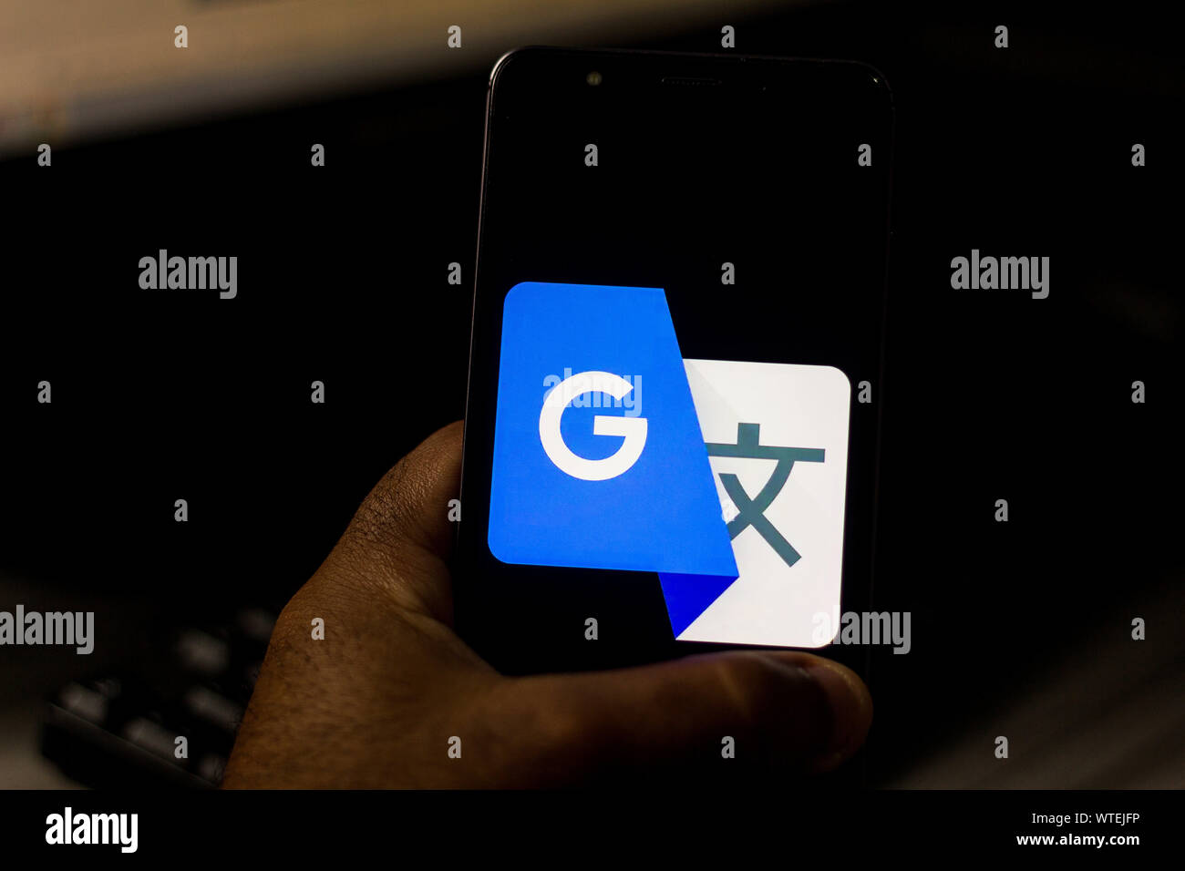 https www alamy com brazil 1st sep 2019 in this photo illustration the google translate logo is seen displayed on a smartphone credit rafael henriquesopa imageszuma wirealamy live news image273229146 html