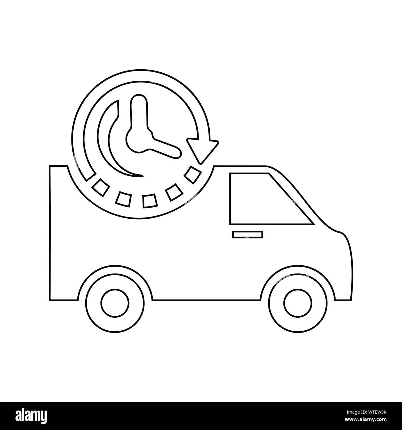 On-Time Delivery / Schedule Pickup Icon Stock Vector