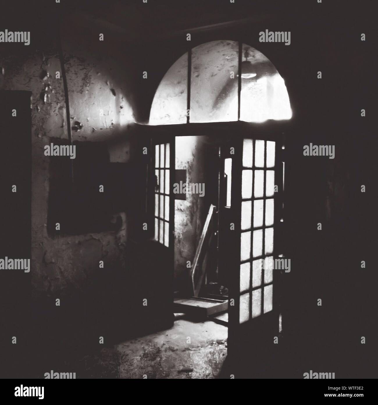 Empty Dark Interior Stock Photo - Alamy
