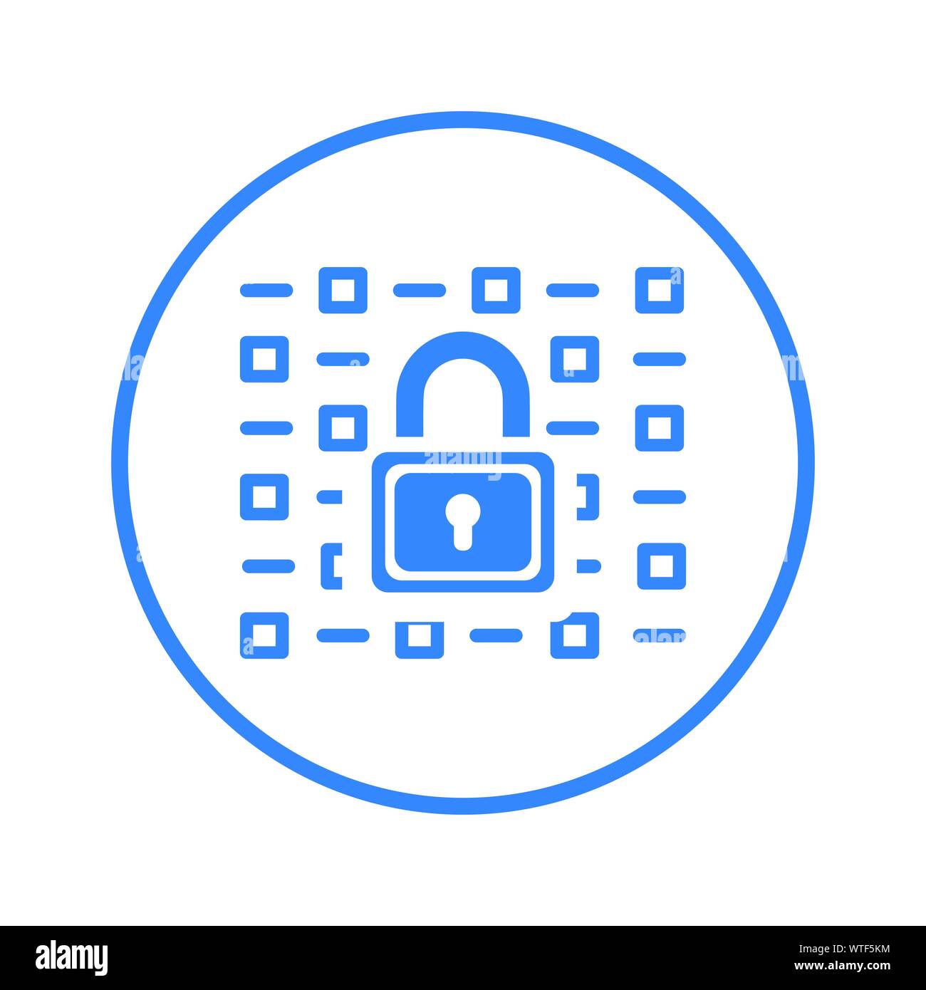Data protection, Code, encryption, security icon Stock Vector Image ...