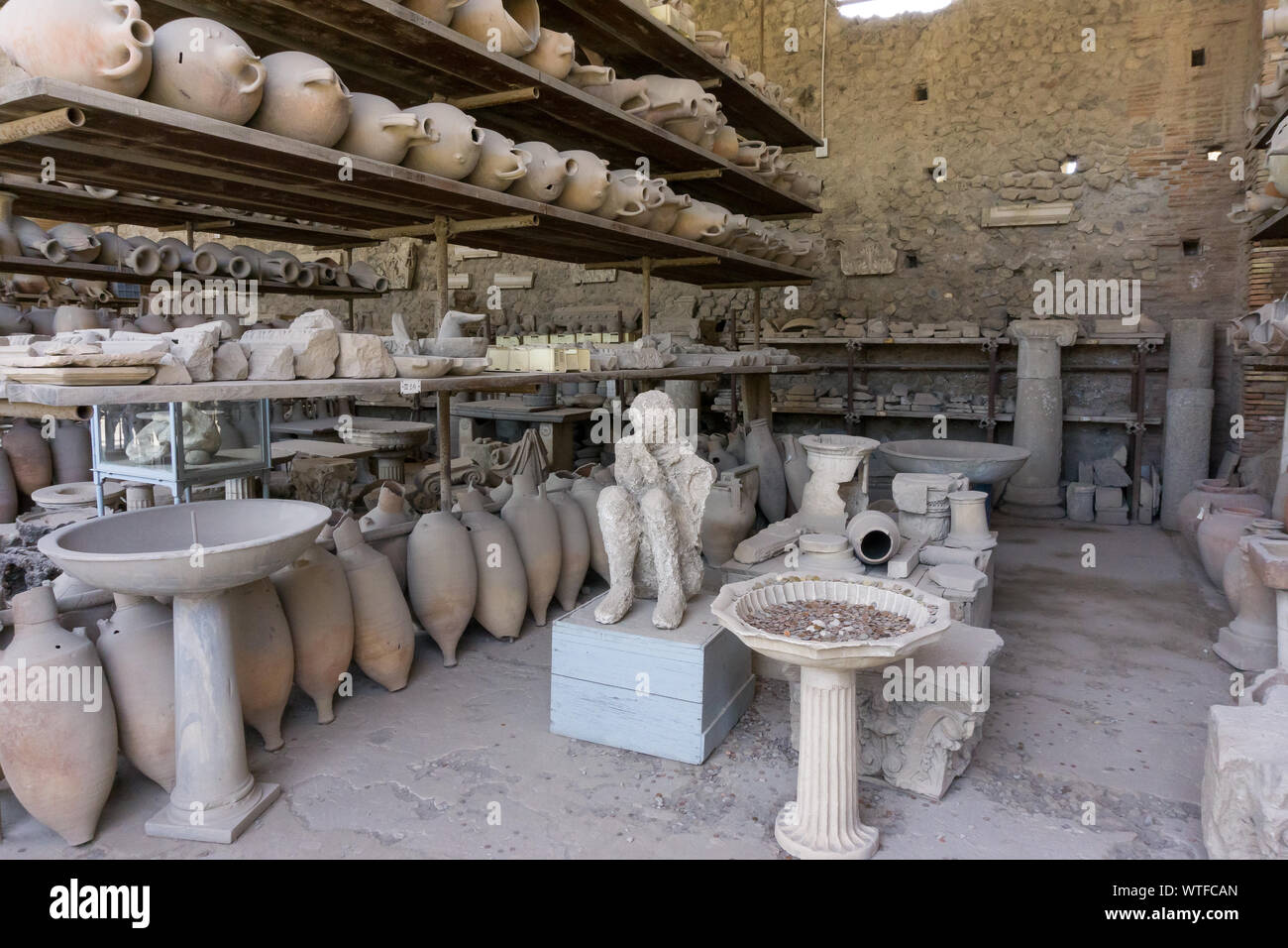 artifacts of Pompeii Stock Photo