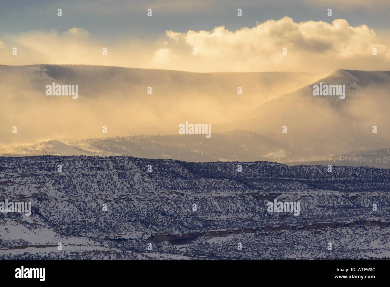 Windblown snow in the distance, Grand Staircase Escalante National