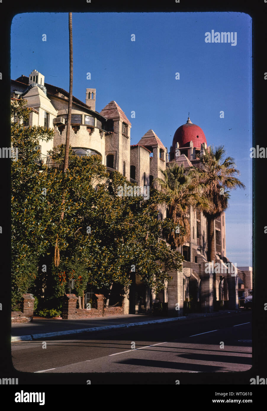 Mission Inn, angle 2, Orange Street, Riverside, California Stock Photo