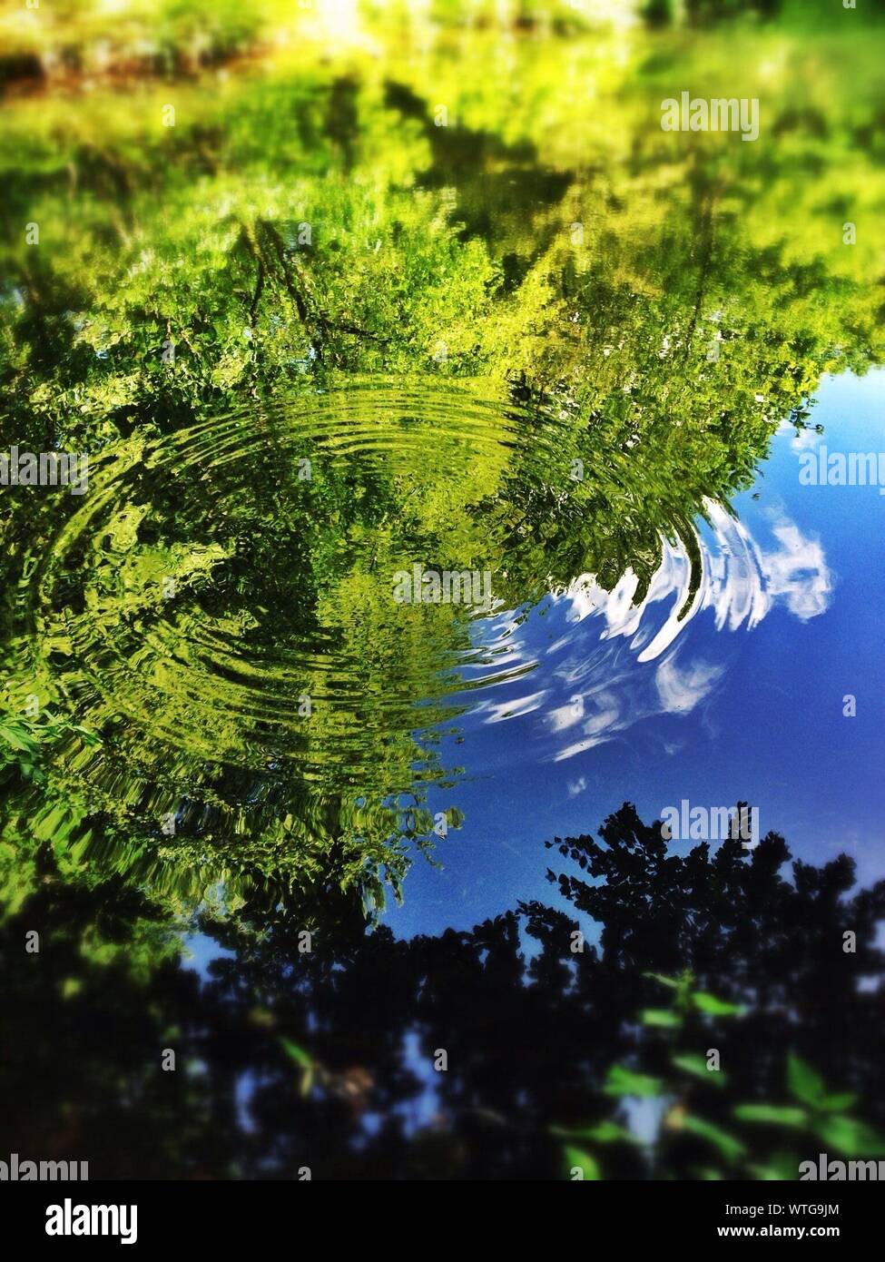 Surface Of A Body Of Water Upset By An Object Stock Photo Alamy