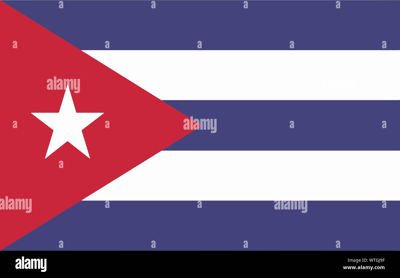 Vector flag of Cuba. Vector illustration eps 10 Stock Vector
