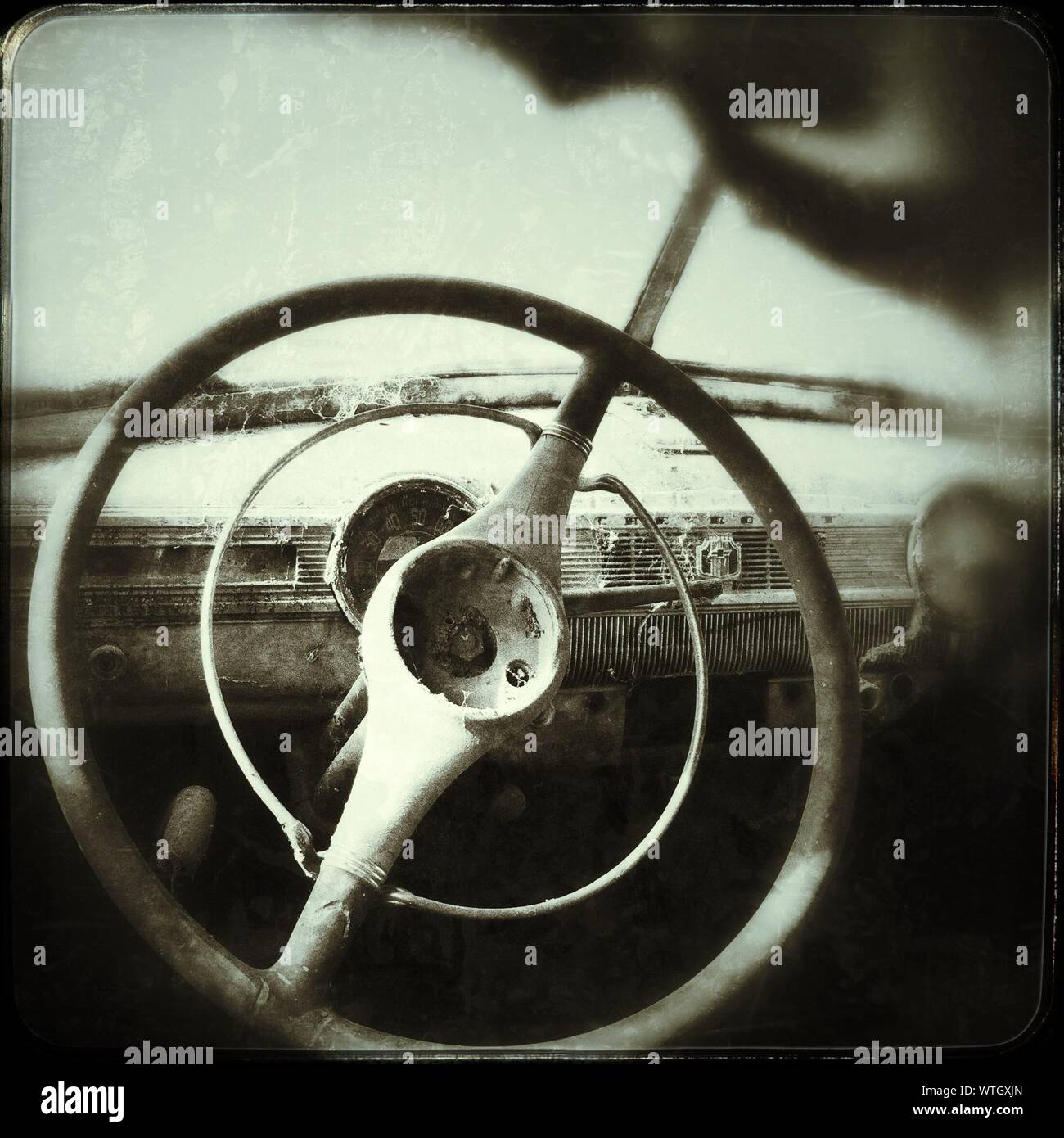 Closeup Of Broken Car Steering Wheel Stock Photo Alamy