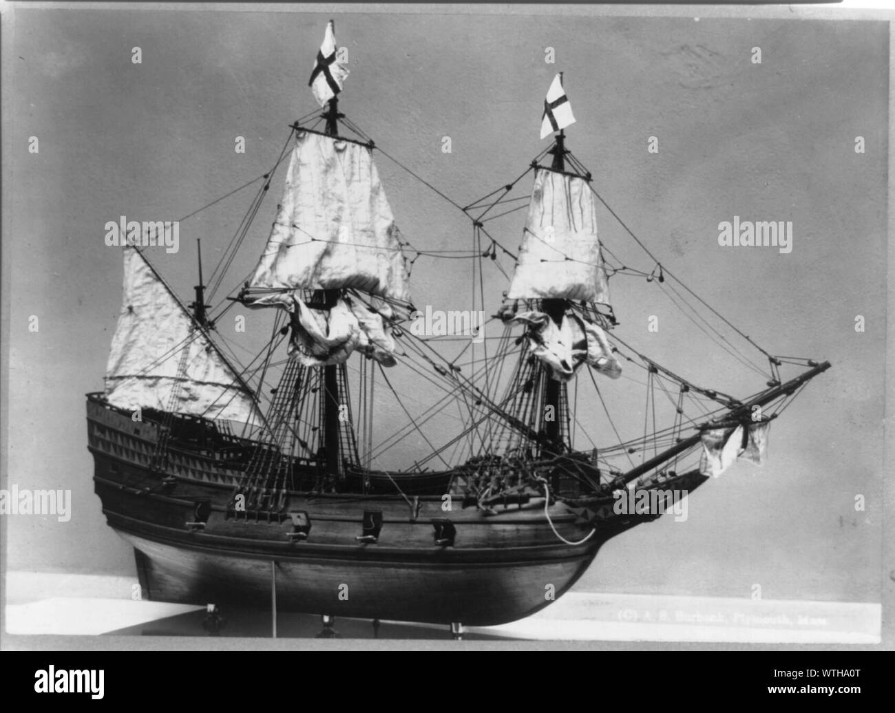Mayflower ship Black and White Stock Photos & Images Alamy