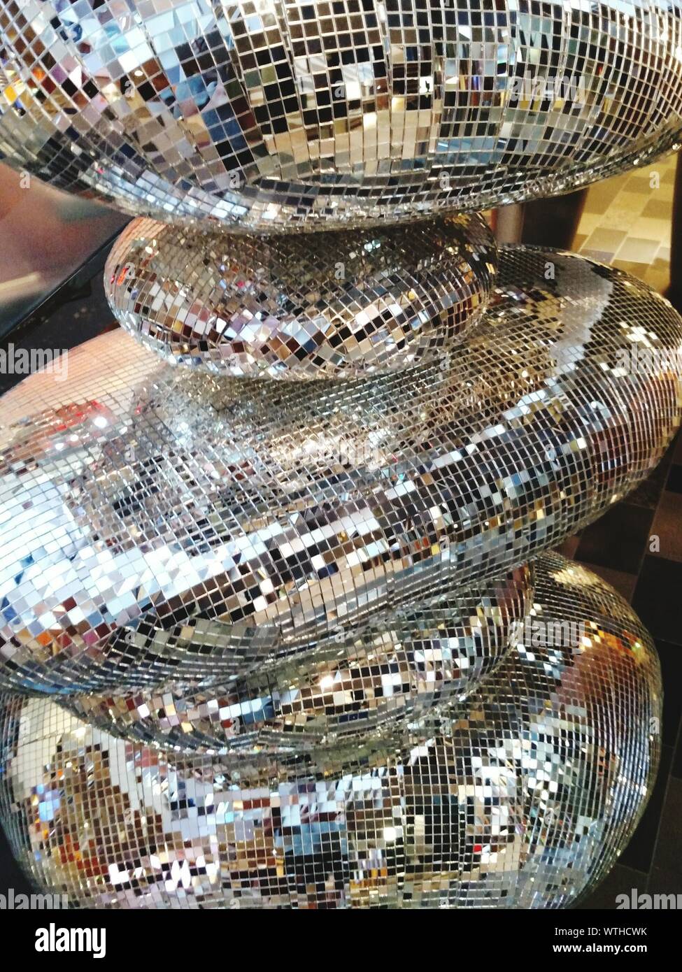 Detail Shot Of Glittering Jar Stock Photo