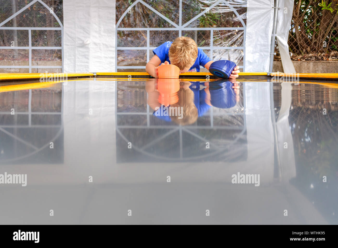 Child prostrated after losing a game Stock Photo - Alamy