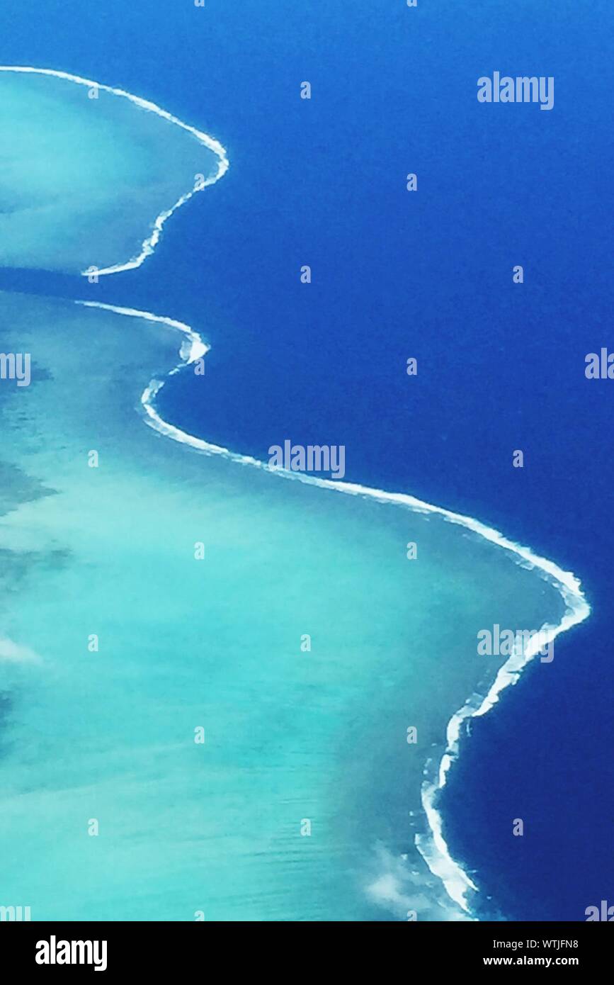 Aerial View Of Reef Stock Photo