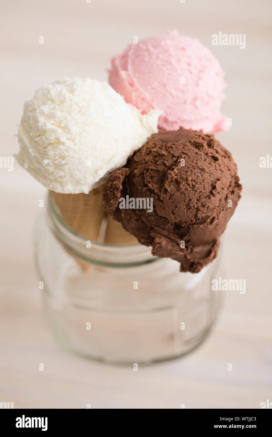 Colorful ice cream in jar Stock Photo Alamy