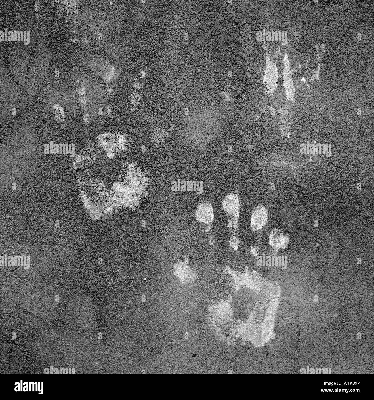 White handprint Black and White Stock Photos & Images Alamy