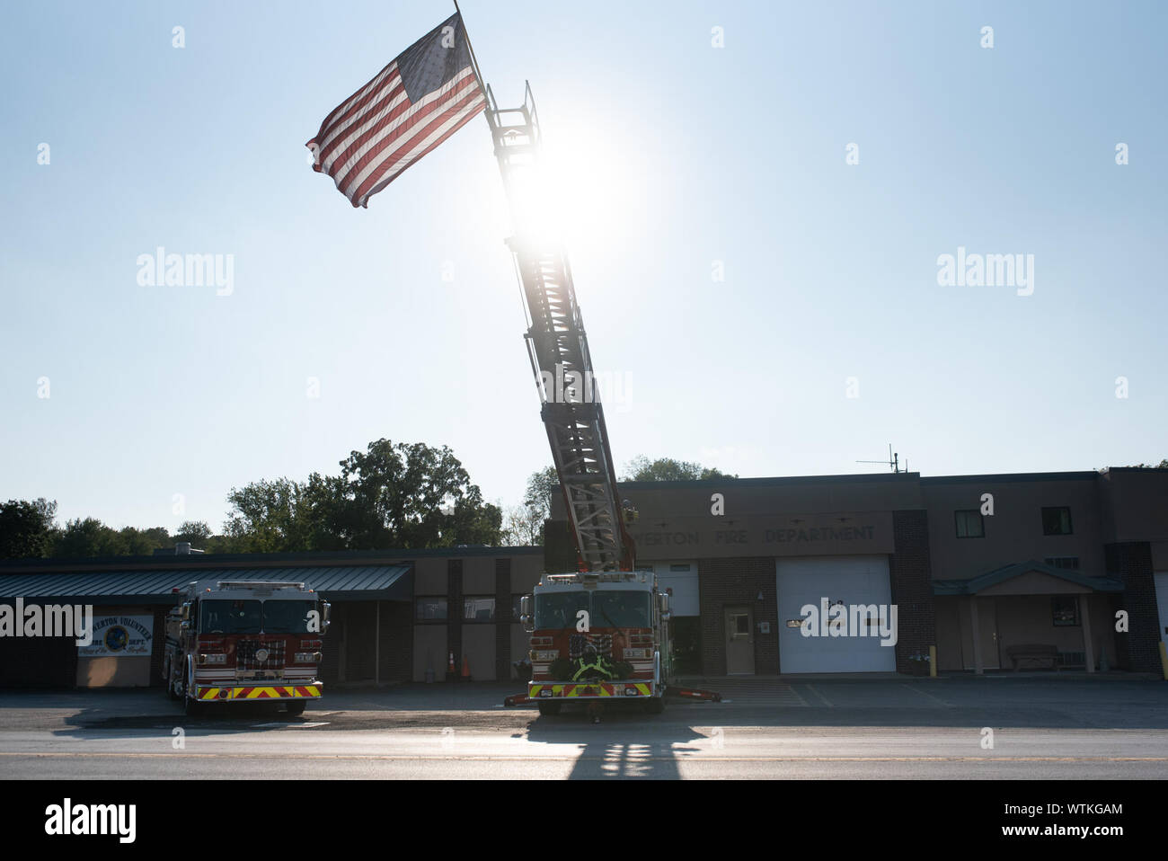 Brewerton, New York, USA. 11th Sep, 2019. Local fire department in Brewerton New York Remembers September 11th. (Credit Image: © Zach RobertsZUMA Wire) Credit: ZUMA Press, Inc./Alamy Live News Stock Photo