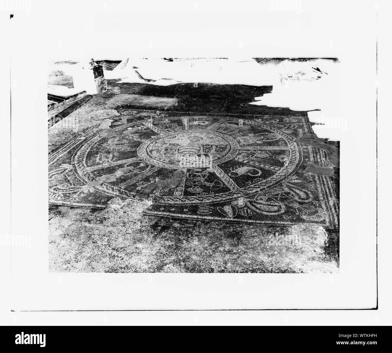 Mosaics at Beth Alfa on Plain of Esdraelon Stock Photo