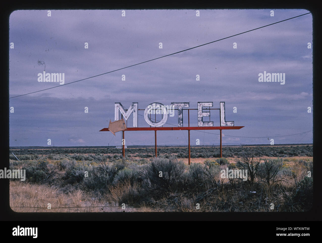 Motel sign, Grand Coulee, Washington Stock Photo Alamy