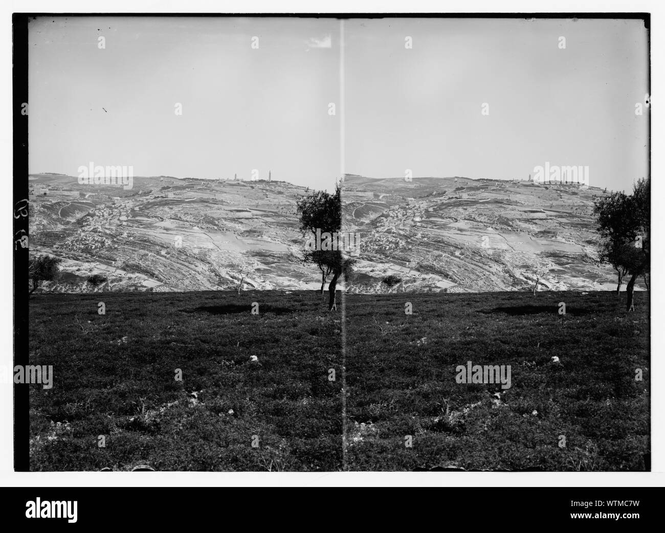 Mount of Olives, Bethany, etc. Mount of Olives and Siloam from the south Stock Photo