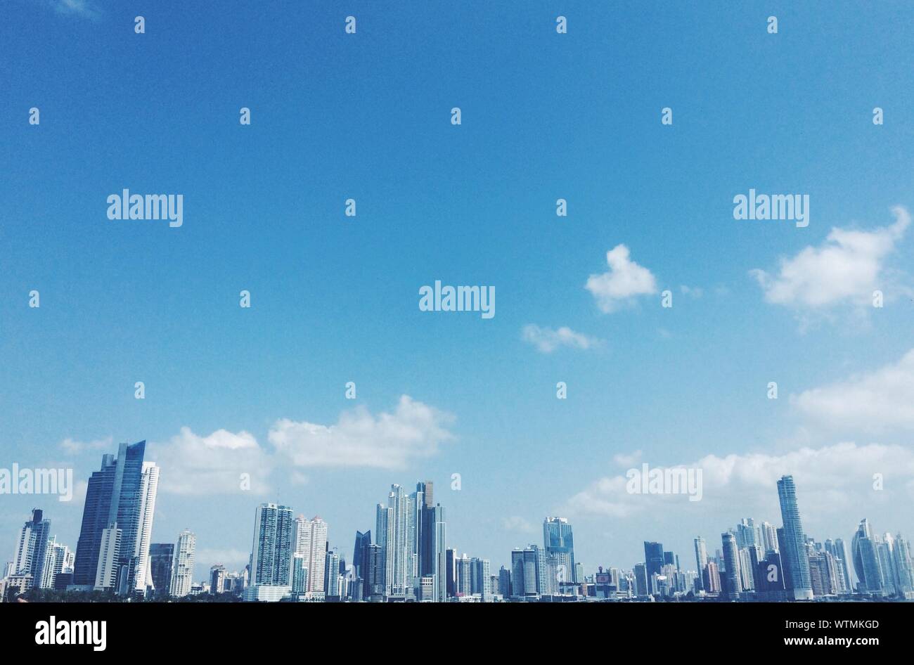 View Of Skylines In City Stock Photo