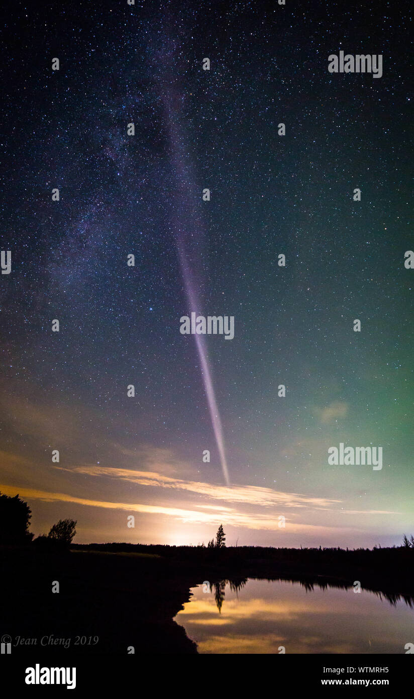 STEVE (Strong Thermal Emissions Velocity Enhancement) appears across