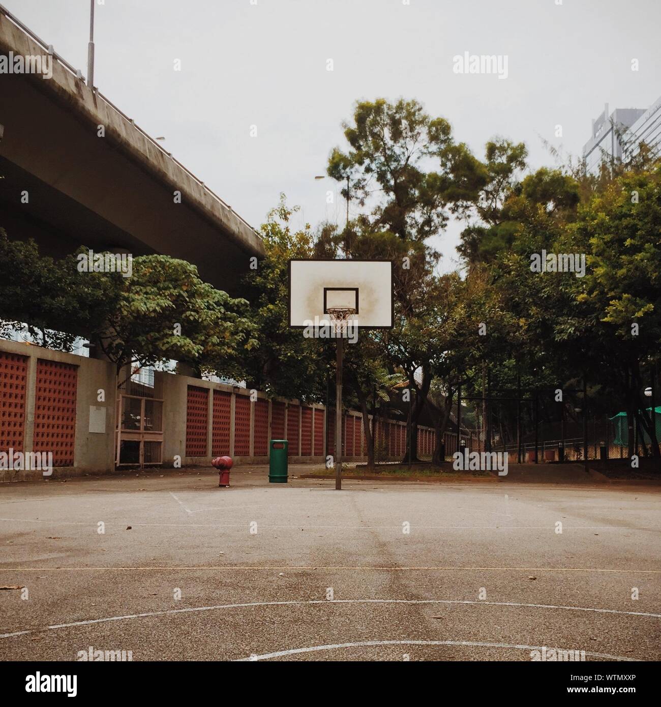 Basketball Court In Playground Stock Photo Alamy