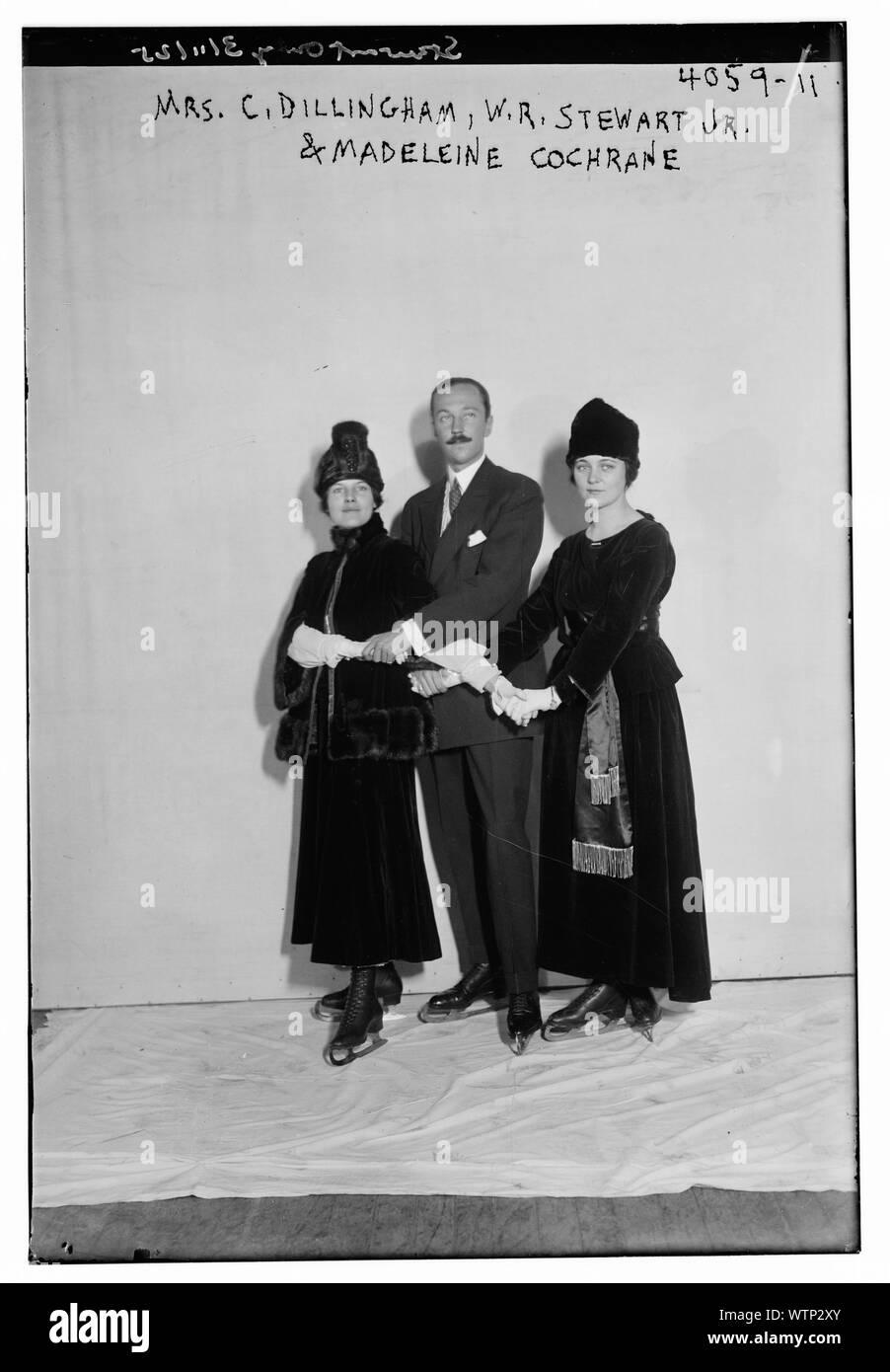 Mrs. C. Dillingham, W.R. Stewart Jr. & Madeline Cochrane Stock Photo