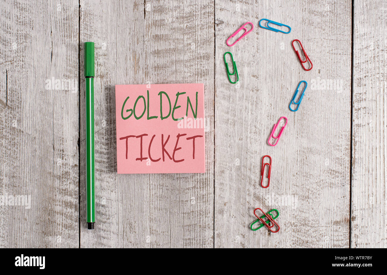 Word writing text Golden Ticket. Business photo showcasing Rain Check ...