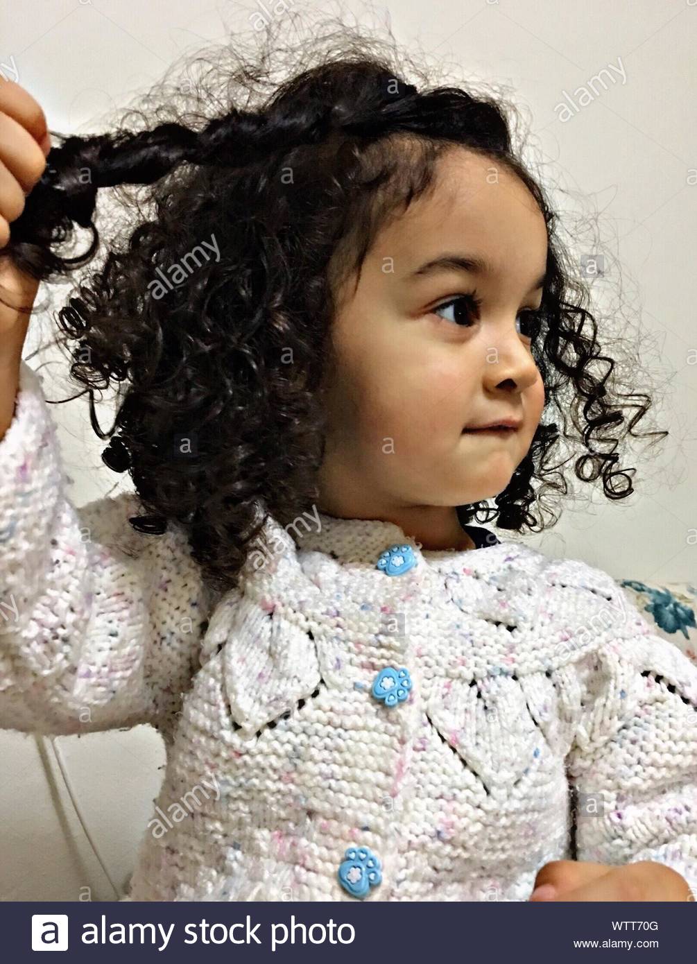 Short Curly Hair Girl Black Stock Photos Short Curly Hair Girl
