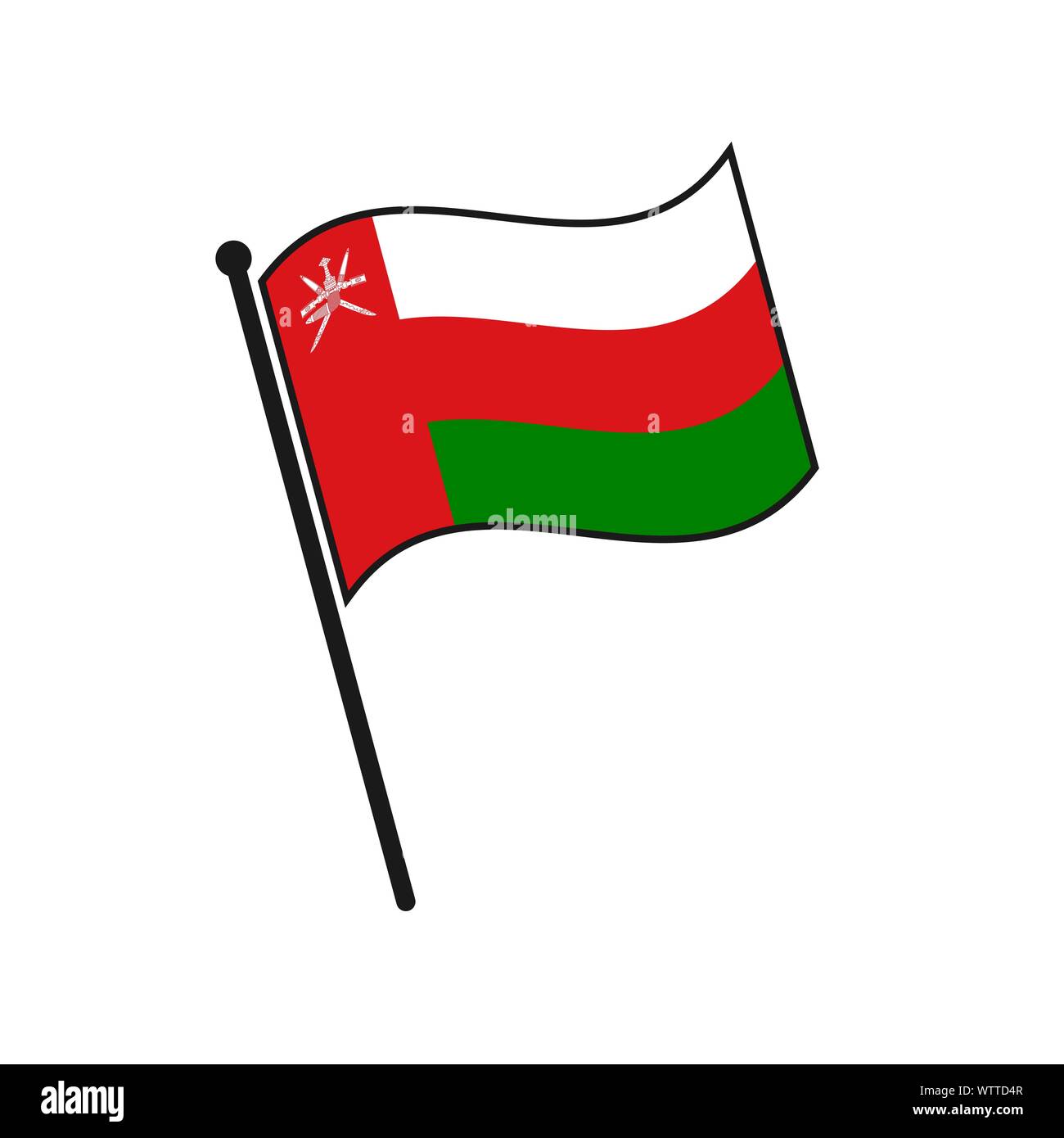 Simple flag Oman icon isolated on white background Stock Vector Image & Art  - Alamy