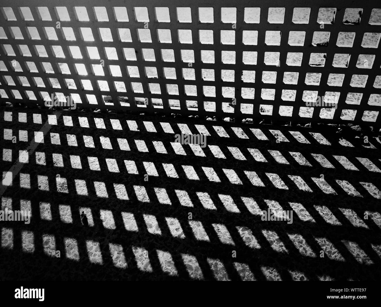 Shadow Of Metal Grate On Floor Stock Photo 273445347 Alamy