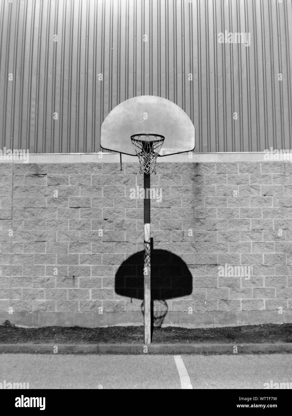 Basketball Hoop Against Wall Stock Photo Alamy