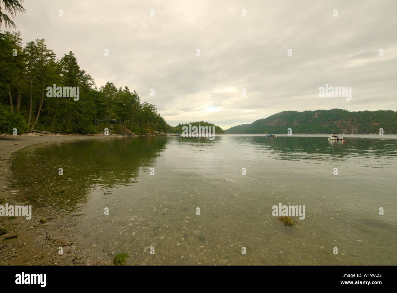 Starvation Bay, North Pender Island, British Columbia Stock Photo