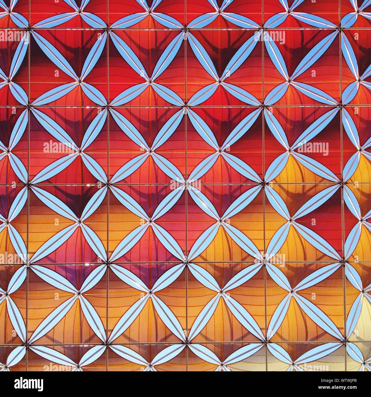 Full Frame Shot Of Tile Design Stock Photo