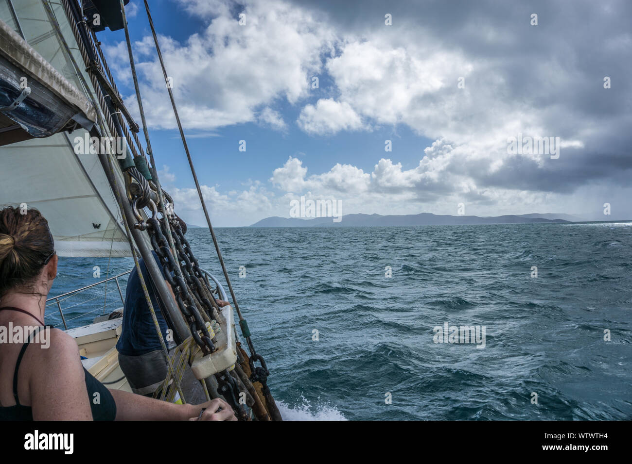 Whitsunday island sailing cruise Australia Stock Photo Alamy