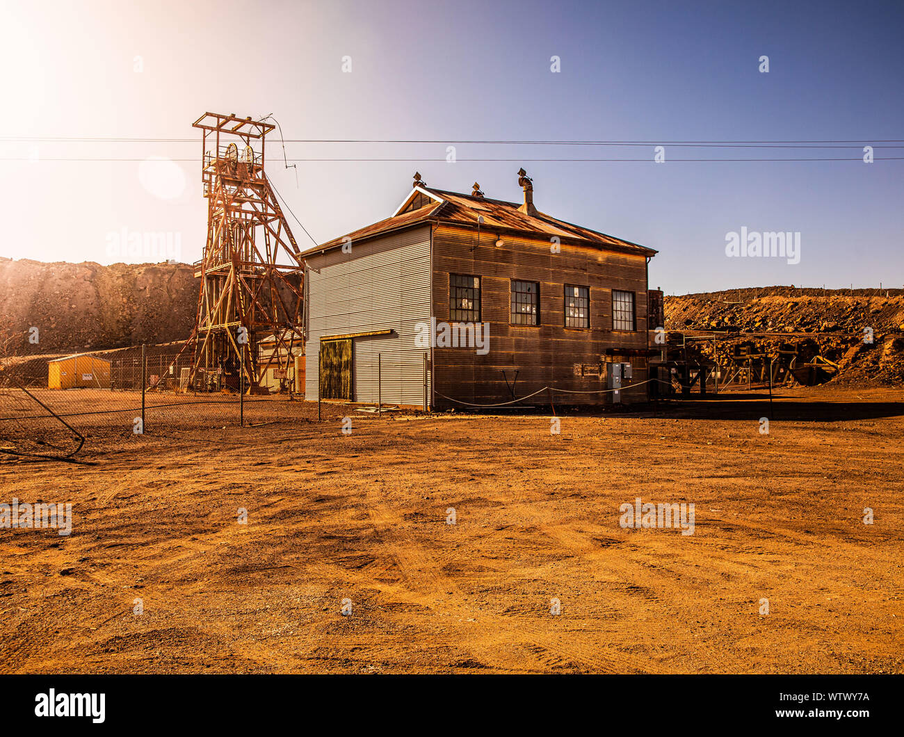 The mine at Broken Hill in the Australian Outback Stock Photo