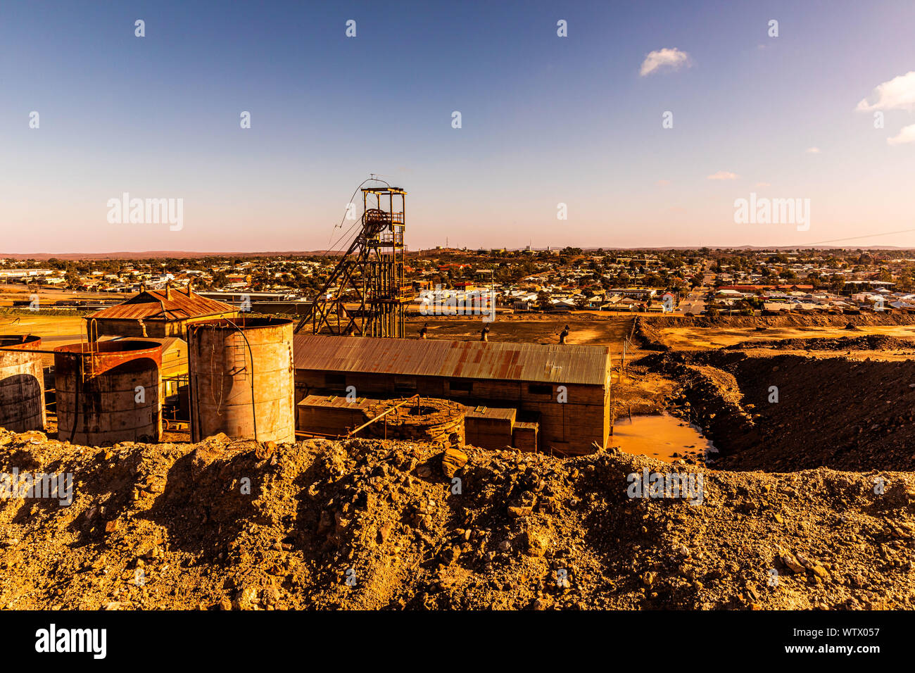 The mine at Broken Hill in the Australian Outback Stock Photo