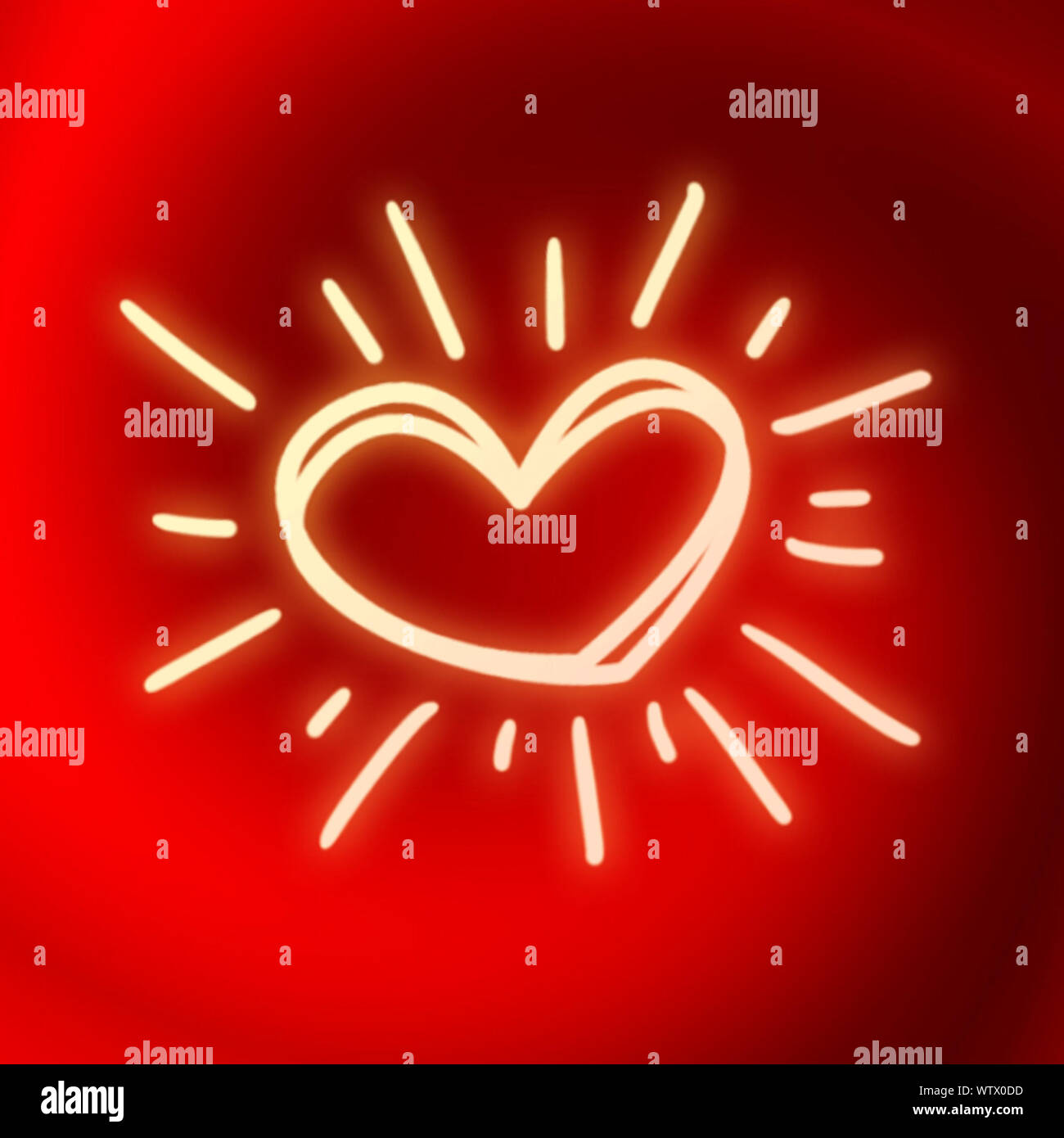 Beautiful Red And Pink Motley Romantic Gradient Background, Wonderful Wallpaper In Neon, Valentine Card Design And Other Web Use Stock Photo