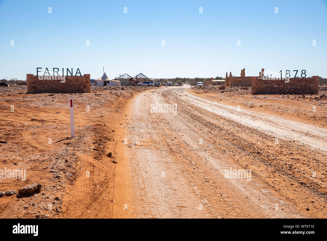 The deserted outback town of Farina, currently being partially restored by a team of volunteers Stock Photo
