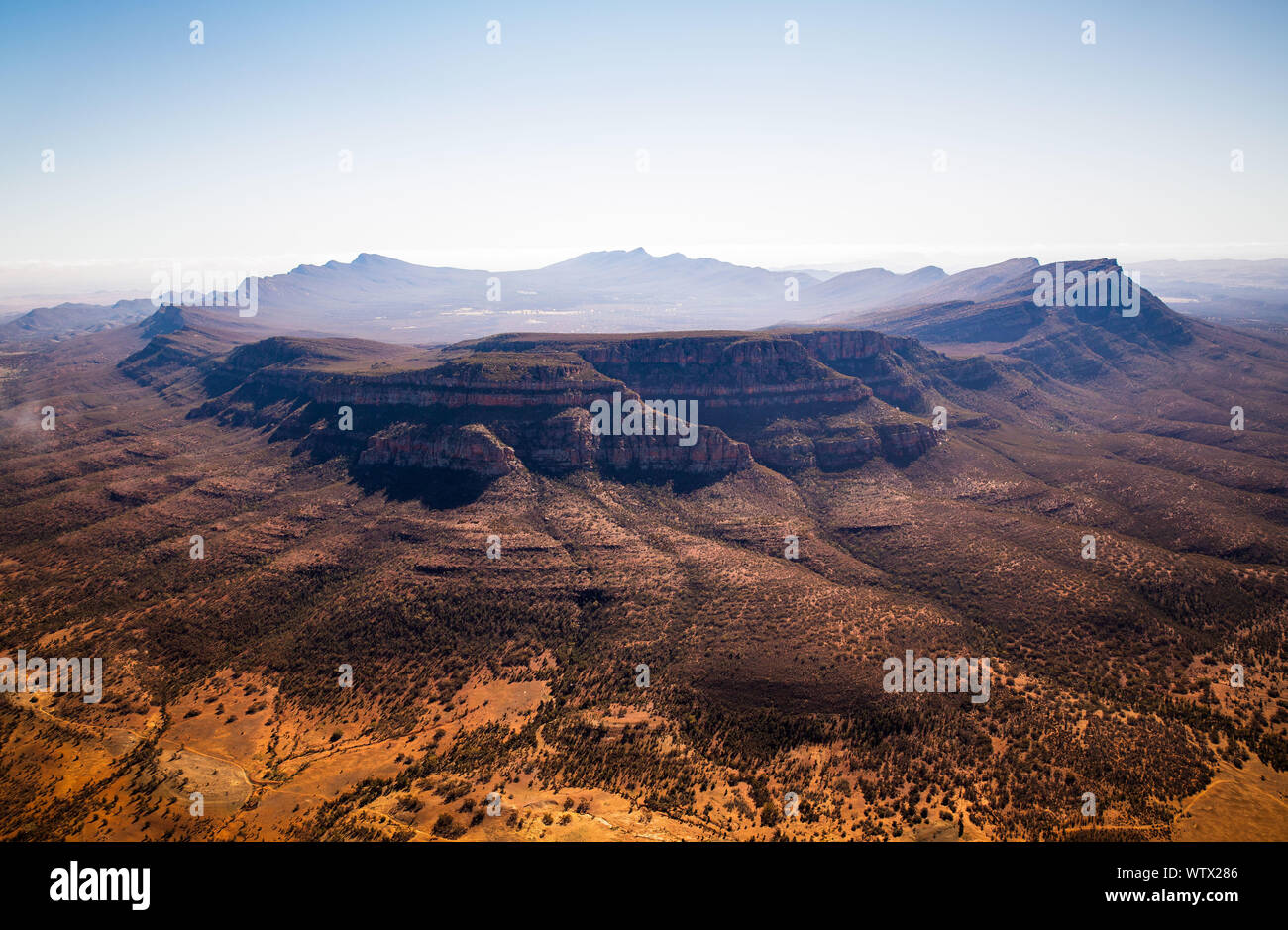 The incredible Wilpenna Pound in South Australia seen from the air Stock Photo