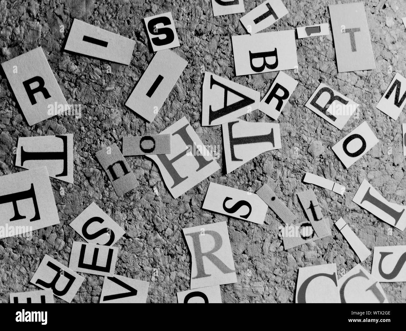 Alphabet Letters Black and White Stock Photos & Images  Alamy