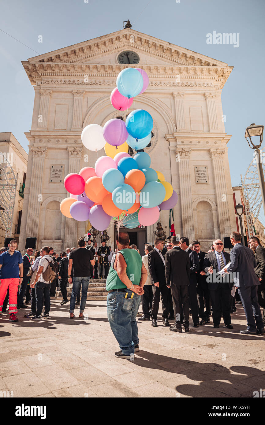 MOLA DI BARI / ITALY - SEPTEMBER 2019: Traditional religious celebrations of Mother Mary, the patronal feast Stock Photo
