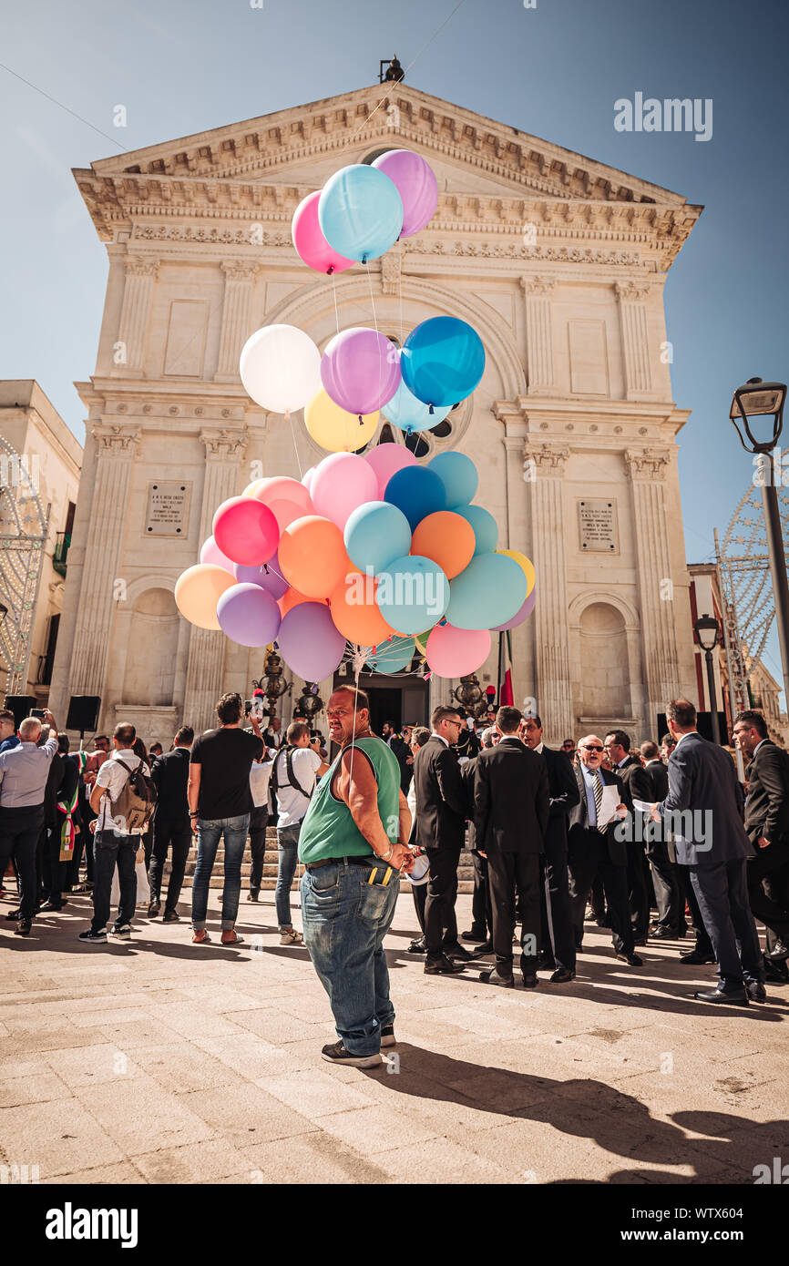 MOLA DI BARI / ITALY - SEPTEMBER 2019: Traditional religious celebrations of Mother Mary, the patronal feast Stock Photo
