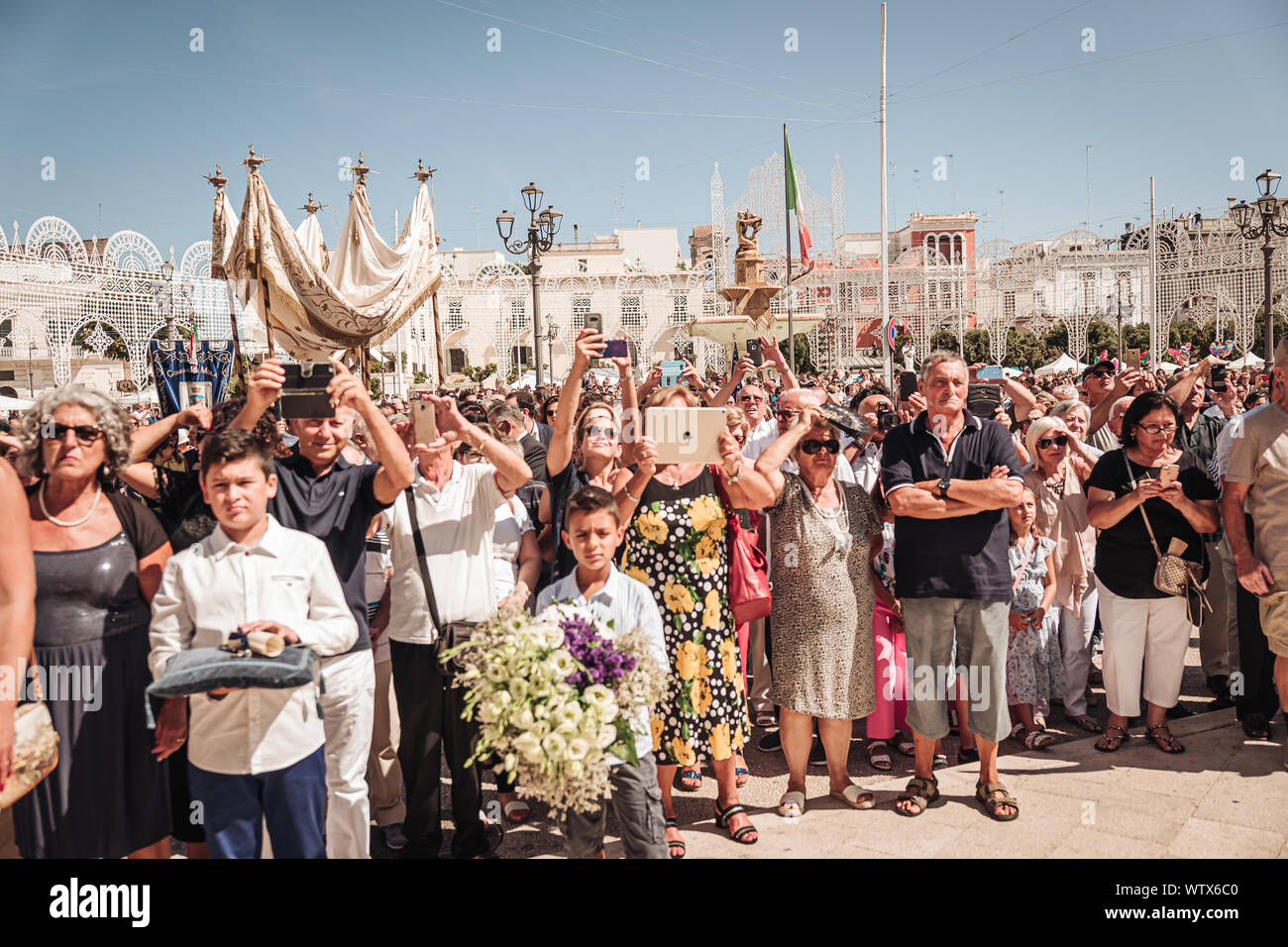 MOLA DI BARI / ITALY - SEPTEMBER 2019: Traditional religious celebrations of Mother Mary, the patronal feast Stock Photo