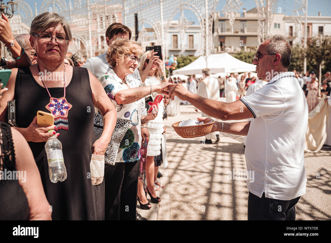 MOLA DI BARI / ITALY - SEPTEMBER 2019: Traditional religious celebrations of Mother Mary, the patronal feast Stock Photo
