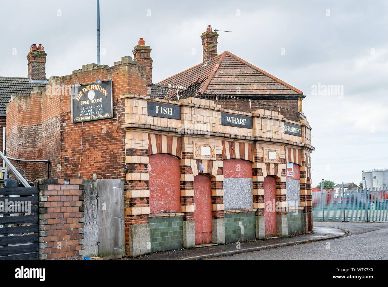 Great Yarmouth, Norfolk, UK September 08 2019. The derelict Dolphin