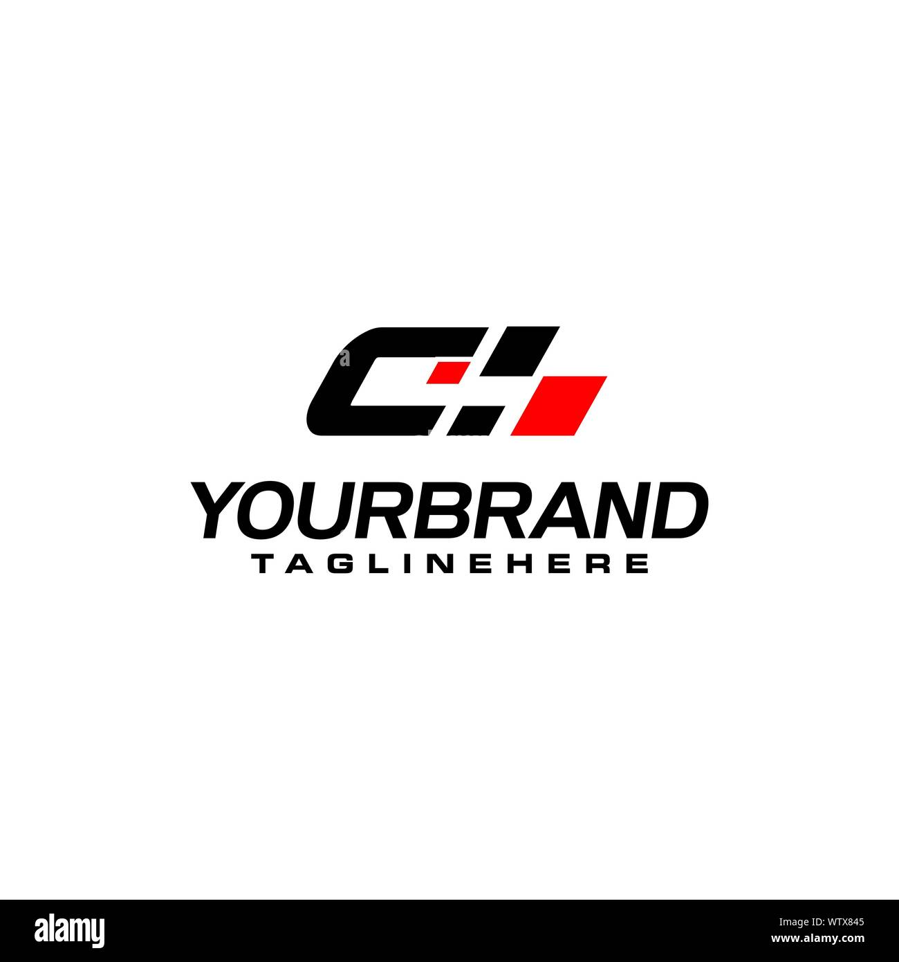 Auto speed letter C with race element logo template vector Stock Vector ...